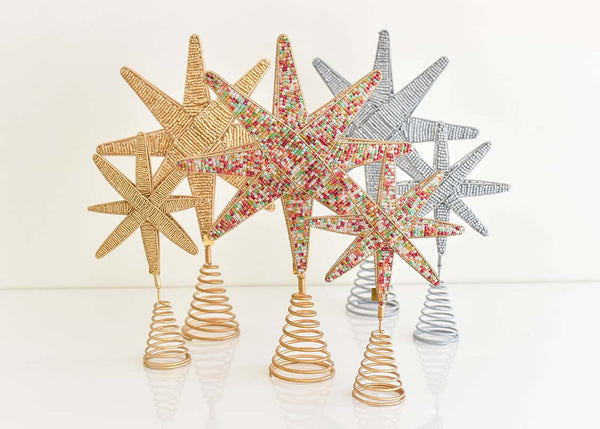Multi Beaded Small Tree Topper - Coton Colors Company
